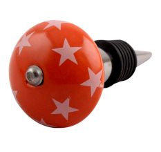 Orange Star Ceramic Wine Stopper