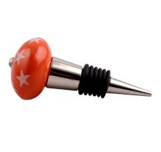 Orange Star Ceramic Wine Stopper