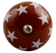 Brown Star Ceramic Wine Stopper