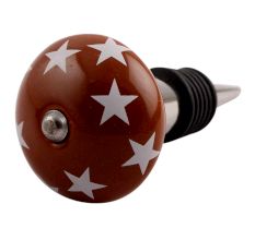 Brown Star Ceramic Wine Stopper
