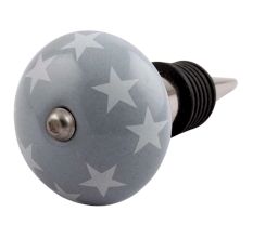 Grey Star Ceramic Wine Stopper