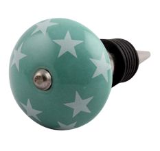 Sea Green Star Ceramic Wine Stopper