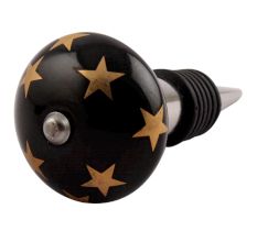 Gold Star Ceramic Wine Stopper