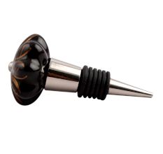 Black Golden Leaf Big Melon Ceramic Wine Stopper