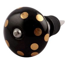 Golden Dot Ceramic Wine Stopper