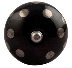 Silver Dot Ceramic Wine Stopper