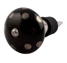 Silver Dot Ceramic Wine Stopper