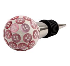 Light Pink Button Wine Stopper