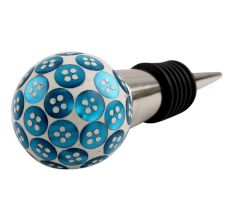 Turquoise Button Wine Stopper