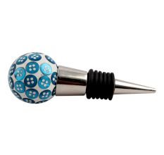 Turquoise Button Wine Stopper