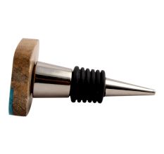 Square Striped Wooden Wine Stopper