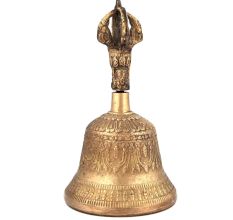 Carved Brass Vajre and Bell