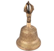 Carved Brass Vajre and Bell