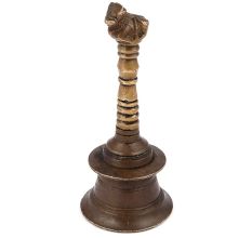 Brass Puja Bell Bells with Nandi Top
