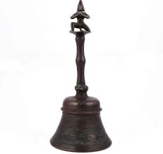 Ritual Brass Bell with Garuda Under Sheshnag