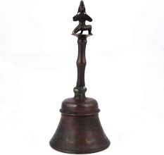 Ritual Brass Bell with Garuda Under Sheshnag