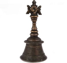 Vintage Solid Brass Desk Bell Decorative Handle