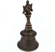 Vintage Solid Brass Desk Bell Decorative Handle