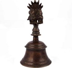Garuda Brass Temple Bell with Mukhalinga Snakes