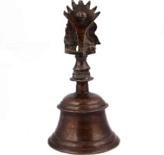 Garuda Brass Temple Bell with Mukhalinga Snakes
