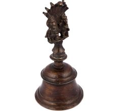 Garuda Brass Temple Bell with Mukhalinga Snakes