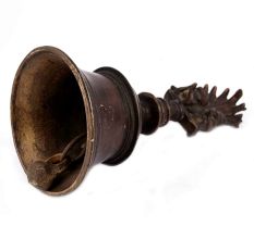 Garuda Brass Temple Bell with Mukhalinga Snakes