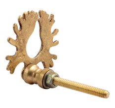 Golden Reindeer Horn Brass Drawer Knobs