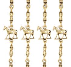 Horse Peacock and Elephant  Brass Swing Chain(Set Of 4 Pieces)