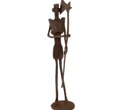 Elongated Brass Warrior Figure