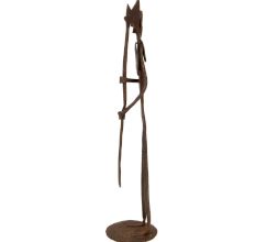 Elongated Brass Warrior Figure