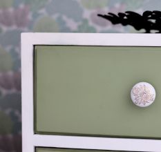 Golden Calliopsis Flower Flat Ceramic Dresser Knob