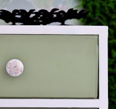 Golden Calliopsis Flower Flat Ceramic Dresser Knob