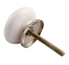 Golden Flower Flat Ceramic Drawer Knob