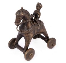 Brass Horse on Wheel