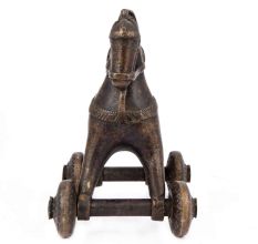 Brass Horse on Wheel