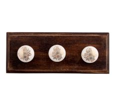 Golden Calliopsis Flower Flat Ceramic Wooden Hooks