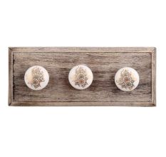 Golden Calliopsis Flower Flat Ceramic Wooden Hooks