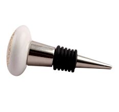 Golden Floral Pattern Flat Ceramic Wine Stopper