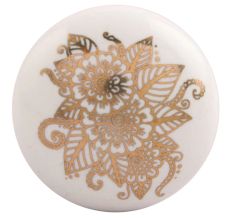 Golden Calliopsis Flower Flat Ceramic Wine Stopper