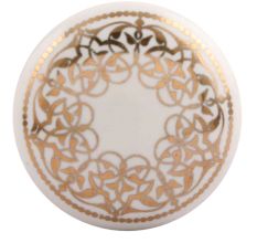 Golden Rangoli Pattern Flat Ceramic Wine Stopper