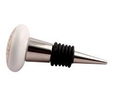 Golden Rangoli Pattern Flat Ceramic Wine Stopper