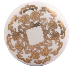 Golden Flower Flat Ceramic Wine Stopper