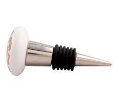Golden Flower Flat Ceramic Wine Stopper