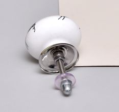 Black Running Rein Deer Pattern Ceramic Dresser Knob Online