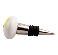 Yellow Runing Rein Deer Pattern Ceramic Wine Stopper