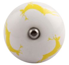 Yellow Runing Rein Deer Pattern Ceramic Wine Stopper