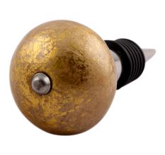 Golden Solid Ceramic Wine Stopper