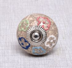 Multicolor Crackle Ceramic Cabinet Knob