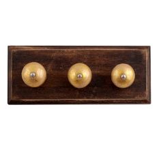 Golden Solid Ceramic Wooden Hooks