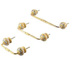 Mustard Flower Ceramic Bridge Handle